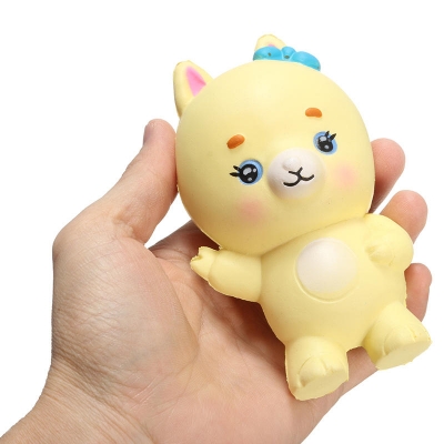 Squishy Yellow Goat Jumbo 10cm Slow Rising With Packaging Animals Collection Gift Decor Toy COD [1184796]