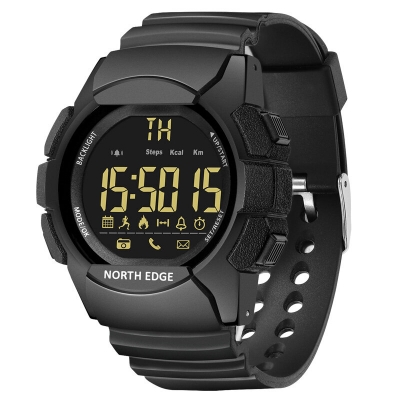 NORTH EDGE AK 100M Waterproof Stopwatch Pedemeter Remote Camera LED Backlit Electronics Display Digital Watch Outdoor Sport Smart Watch COD [1997270]