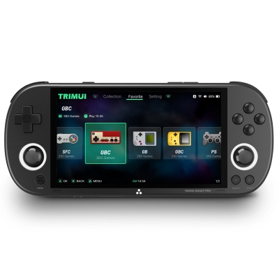 HANHIBR Trimui Smart Pro 4.96Inch IPS Screen Handheld Game Console 128GB Open Source Pocket Console with Dual RGB Joystick Built-in 26 Simulators 12000 Games 5000mAh Battery Retro Video Games Console [2005960]