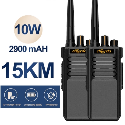 Chierda CD-A8 10W Long Range Walkie Talkie EU Plug IP67 Waterproof 2900mAh Battery Noise Reduction Handheld Two Way Radio Transceiver COD [1989270]