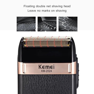 Kemei KM-2024 Electric Shaver For Men Waterproof Rechargeable Electric Professional Beard Trimmer Razor USB Charging COD [1989411]