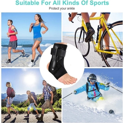 1pc Ankle Support Leather Strap Foot Protection Soft Breathable Easy to Adjust Anti-Sprain Fitness Knee Pad for Cycling Ball Games Body Recovery COD [2003704]