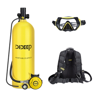 DIDEEP 4L Scuba Diving Tank Upgrade Pressure Gauge Diving Vest Bag Oxygen Cylinder Tank Set Snorkeling Equipment X7000 COD [1984848]