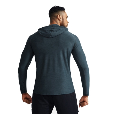 Men\'s Fitness T-shirt Hoodies Quick Dry Sweat Elastic Sport Shirt Men Gym Exercise Coat for Outdoor Running Training COD [2007780]