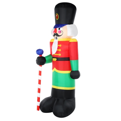 2.4m Inflatable Christmas Soldier Man Air Blown Light Up Outdoor Yard Decor [1747579]