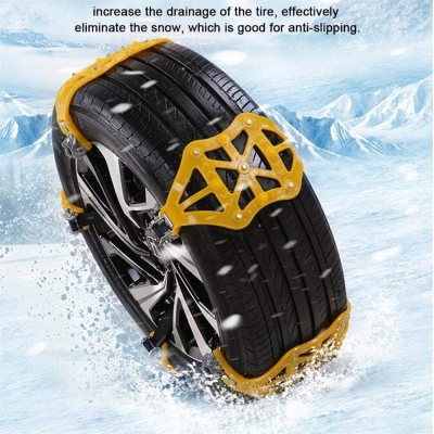 1pc Car Tire Anti-skid Chains Electric Bike Thickened Mud Wheel Chain For Snow Mud Sand Road Durable TPU Skid-resistant Chains Accessories COD [2003524]