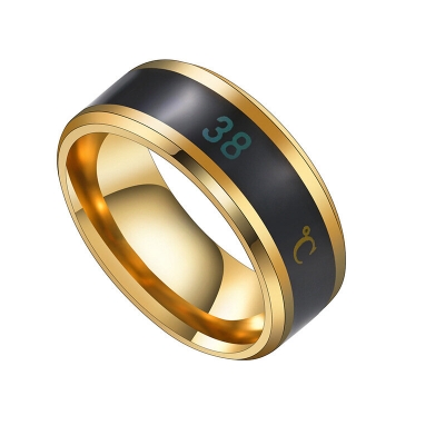 Smart Temperature Ring Steel Couple Temperature Ring Jewelry COD [1719386]