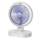 Folding Small Fan Portable Home Mute USB Desktop Charging Three Level Atmosphere Night Light Small Electric Fan COD