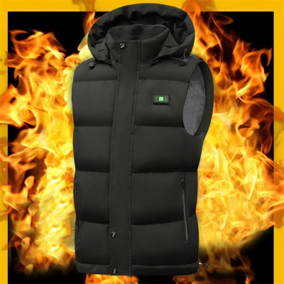 TENGOO HV-15B Heated Vest 15 Heating Zones Trible Temperature Level Control LED Display Waterproof Electric Heating Jacket for Winter Camping COD [1999067]